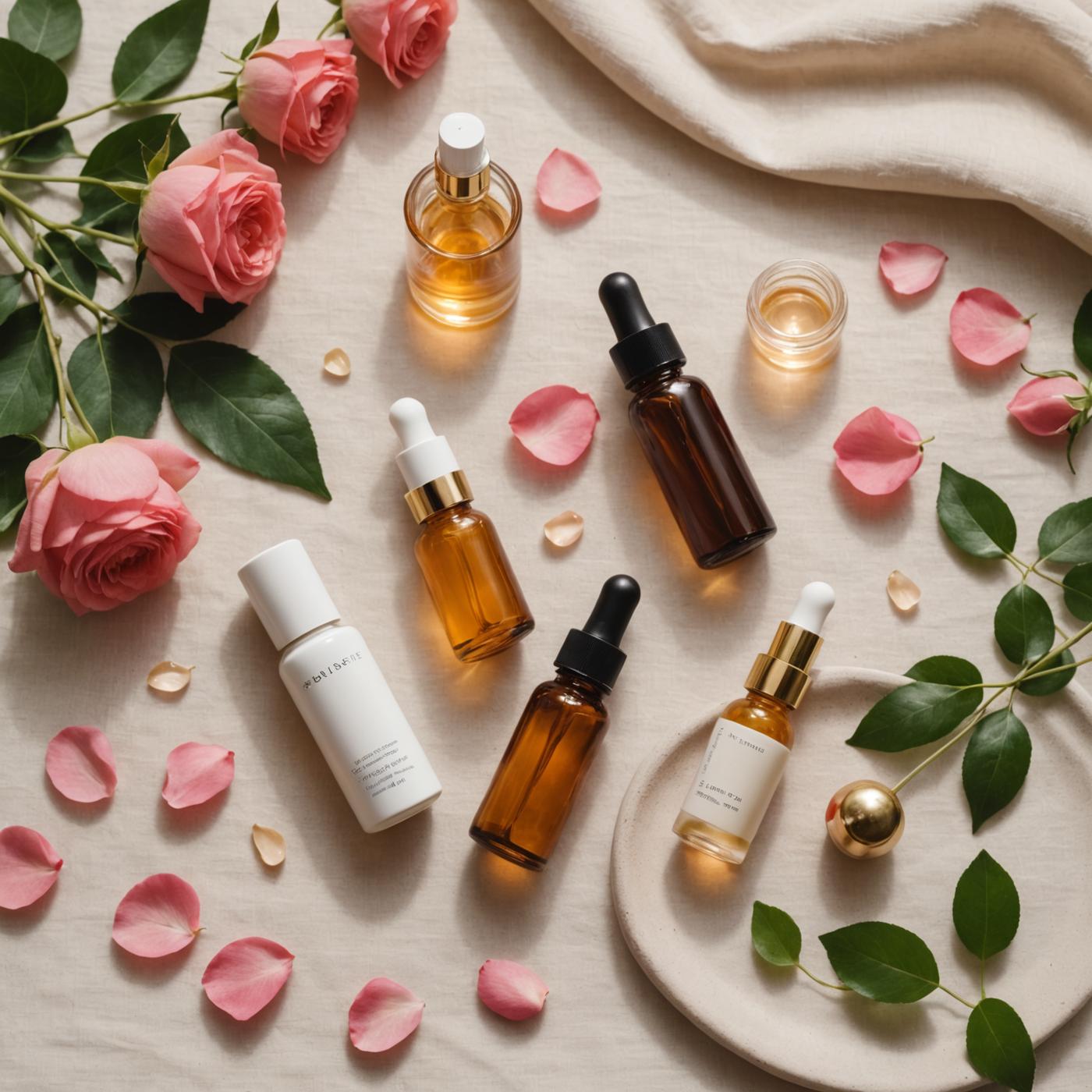 Skincare still life