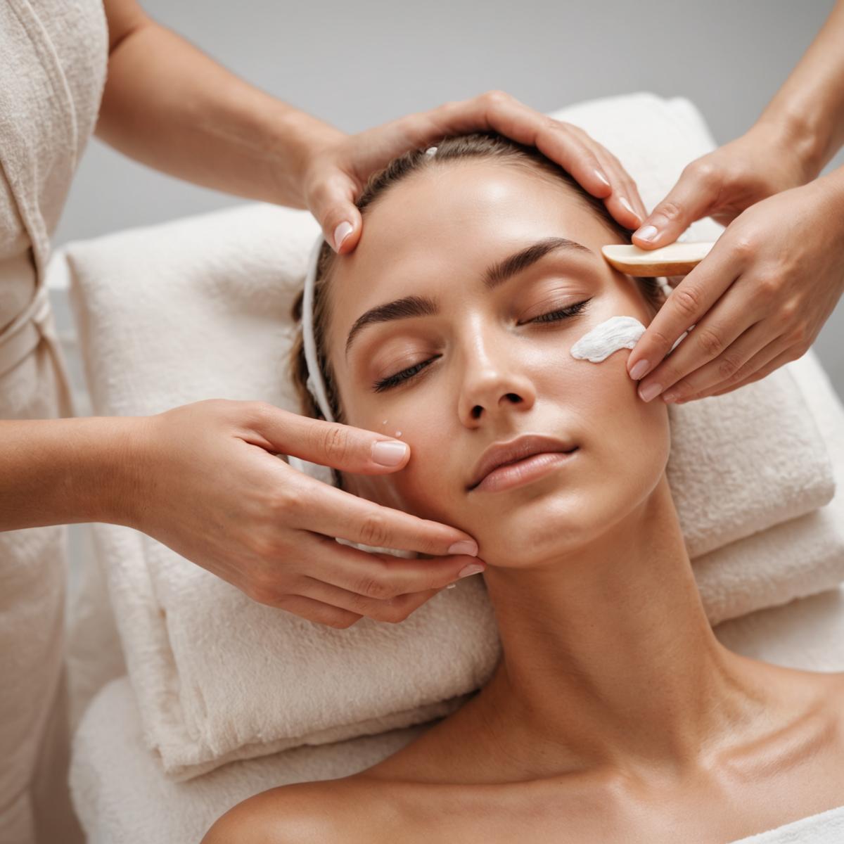 Facial treatment session