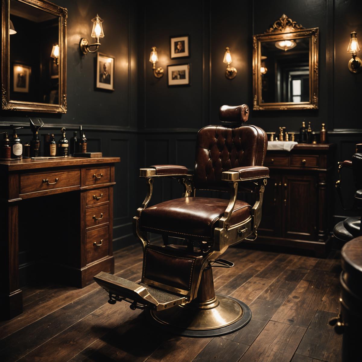 Men's grooming and barbering area